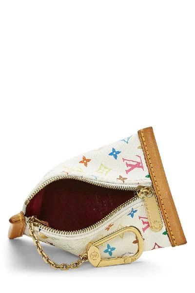 Pre Owned Louis Vuitton Takashi Murakami X White Monogram Multicolore Berlingot Key Holder