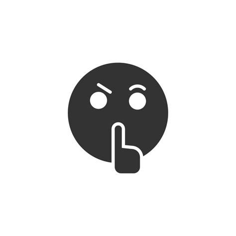 Quiet Icon In Flat Style Silence Vector Illustration On Isolated