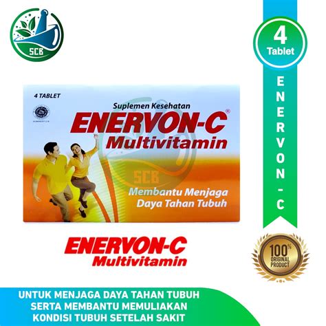 Jual Enervon C Strip Enervon C Multivitamin Isi 4 Tablet Shopee