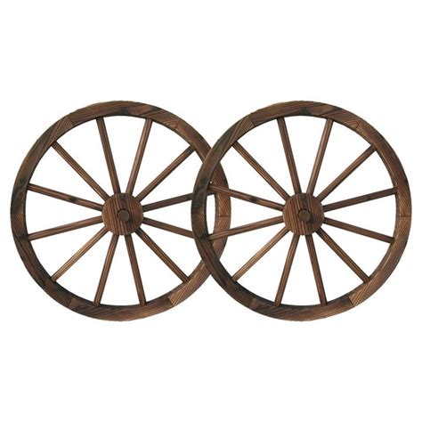 Lawn Decorative 23” Wooden Wagon Wheel Single Theisens Home And Auto