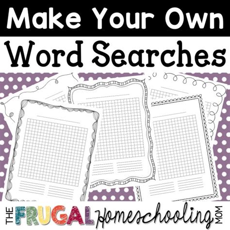 Make Your Own Word Search Puzzles Printable Download