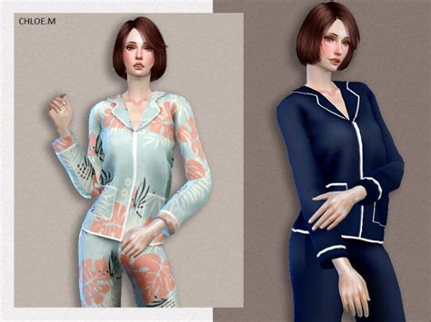 The Sims Resource Pajama For Her By Chloemmm • Sims 4 Downloads
