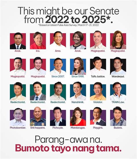 Ladies And Gentlemen Our Senatorial Line Up For 2022 2025 R Philippines