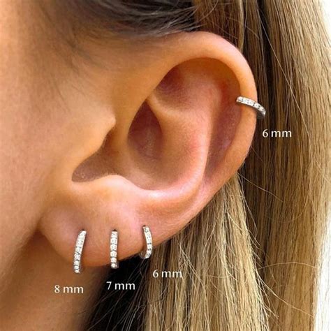 Helix Earring Cartilage Piercing Diamond Cut Helix Hoop Etsy