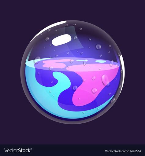 Sphere Of Magic Game Icon Of Magic Orb Interface Vector Image
