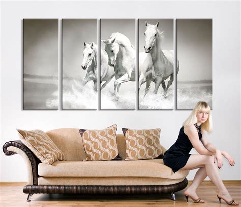 Extra Large Wall Art Horse Oversize Art Wild Horses Canvas Print L