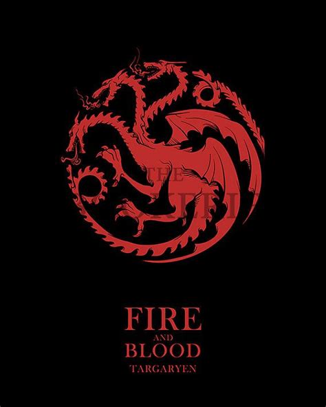 Game Of Thrones House Targaryen Fire And Blood House Sigil Wall