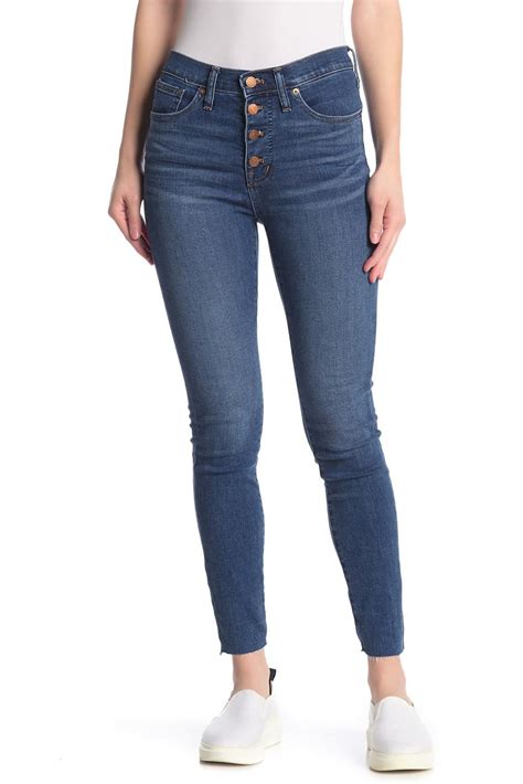 Madewell Button Fly Mid Rise Skinny Jeans