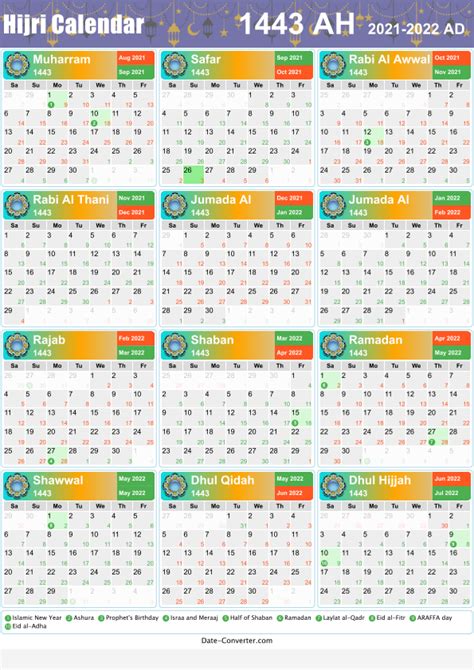 Download Hijri Calendar 1443 As 