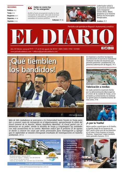 Periódico El Diario Ed919 By Periódico El Diario Boyacá Issuu