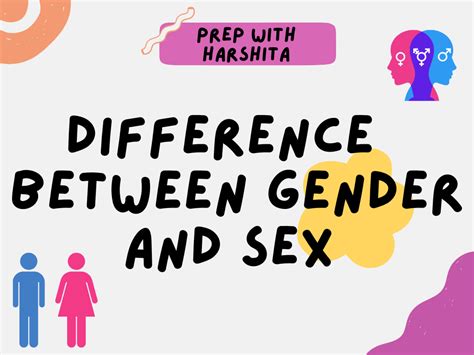 Difference Between Gender And Sex Prep With Harshita