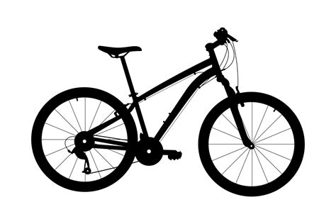 Mountain Bike Silhouette Bicycle Single Track Vehicle Illustration