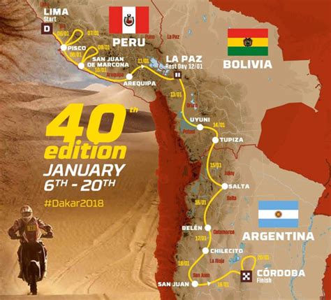 Paris Dakar Rally Route Map