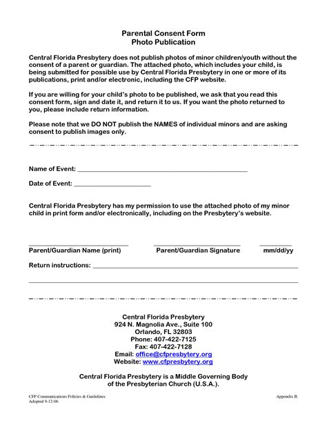 Photography Consent Form Free Printable Documents