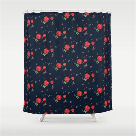 Classic Western Rose Pattern Shower Curtain By Picomodi Society6