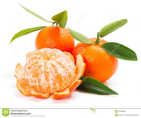 Tangerine Or Mandarin Fruit With Leaves Stock Photo Image Of Citrus