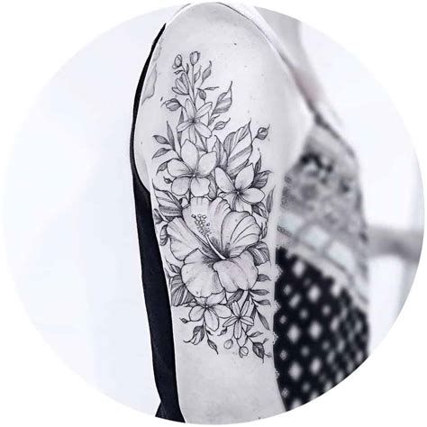 Tropical Flower Tattoos