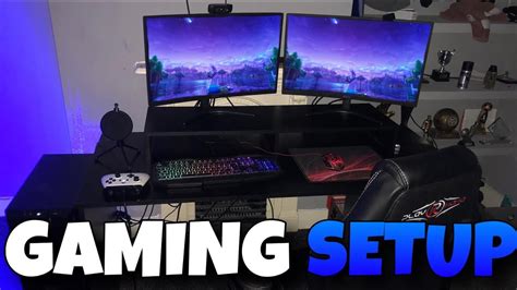 My New Fortnite Gaming Set Up Tour 2020 Youtube