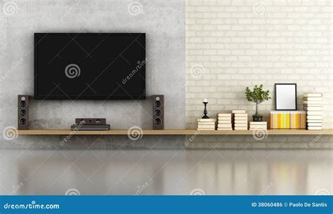 Living Room Without Furniture Stock Illustration Illustration Of Vase