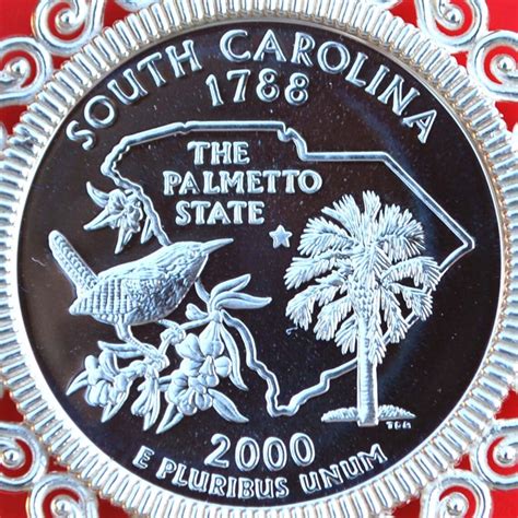 Us 2000 South Carolina State Quarter 90 Silver Proof Coin Etsy Ireland