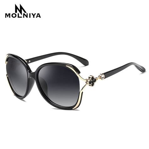 molniya classic polarized sunglasses women retro style metal big frame sun glasses famous lady
