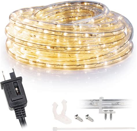 Wyzworks 108leds 25ft Led 12” Warm White Rope Light Connectable