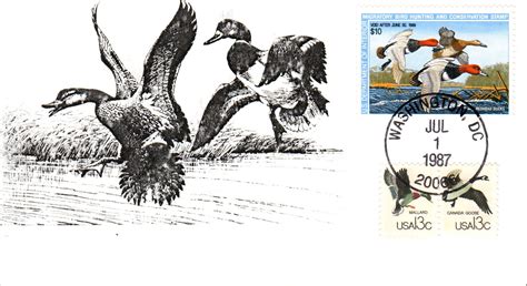 Rw54 Redhead Ducks Unknown Fdc United States Duck Stamps Federal Stamp Hipstamp