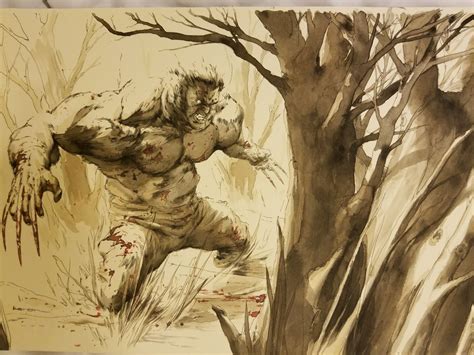 Wolverine In Savage Rage Original Art Commission By Keron Grant Xmen