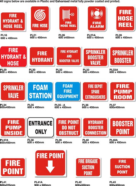 Fire Fighting Signs Fire Safety Signs Fire Protection Signs