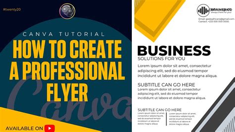 Canva Tutorial For Beginners How To Create A Professional Flyer