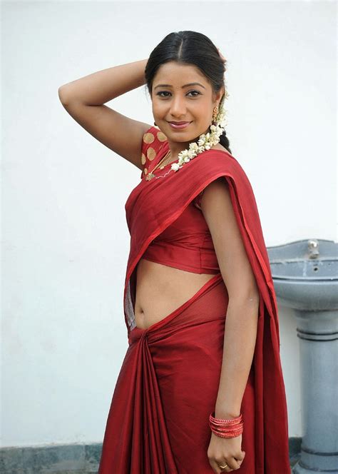 Santoshi Sharma Showing Sexy Navel In Saree Side View Photos EroFound