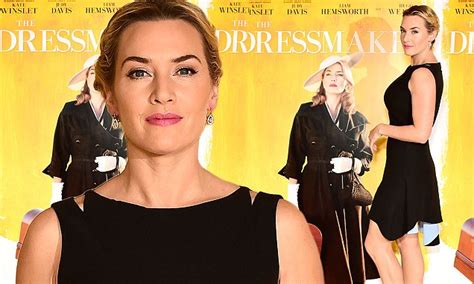 Kate Winslet In Tiny Lbd At Screening For New Film The Dressmaker Daily Mail Online