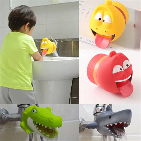 Durable Lovely Toddler Sink Baby Bathroom Faucet Extender Crab Washing