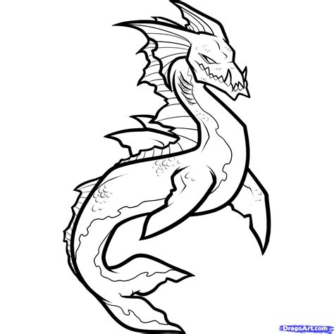 Sea Serpent Coloring Pages At Free Printable