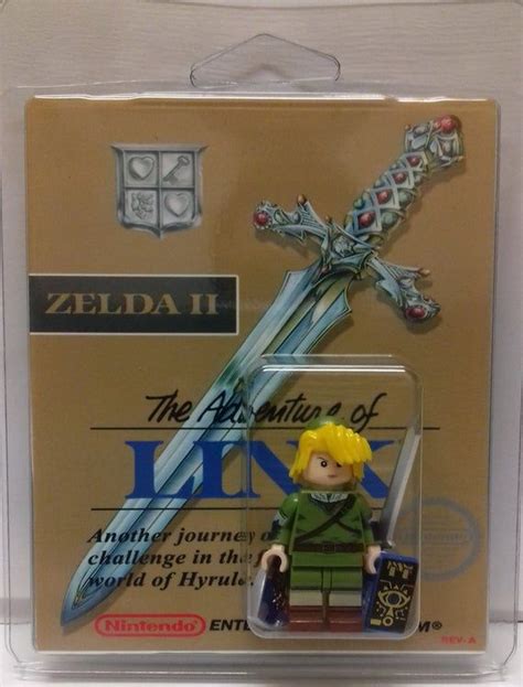 Custom Lego Zelda Link Mini Figure With Display Box In 2020 Lego