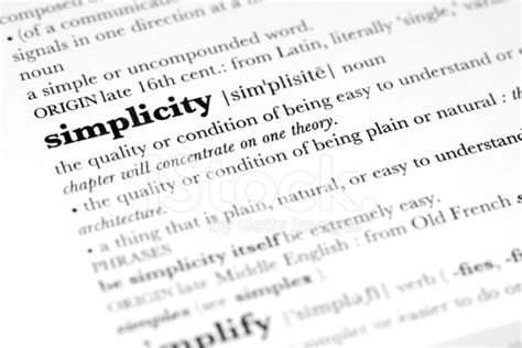 Definition Of Simplicity Stock Photo Royalty Free Freeimages