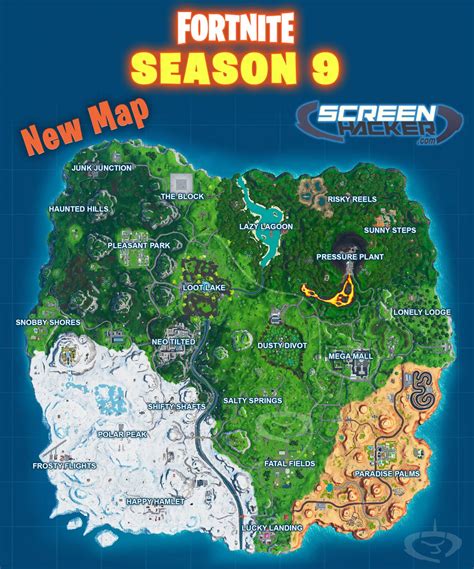 Fortnite Season 9 Carta Geografica