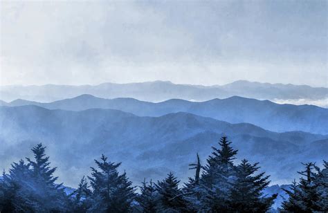 Smoky Mountains Morning Fog Painting By Christopher Arndt Fine Art