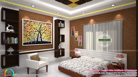 Master Bedroom Living And Wardrobe Designs Kerala Home Design And