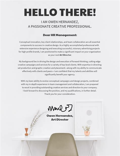 Cover Letter Template Creative Creative Cover Letter