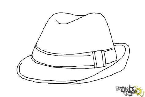 Fedora Hat Drawing Sketch Coloring Page