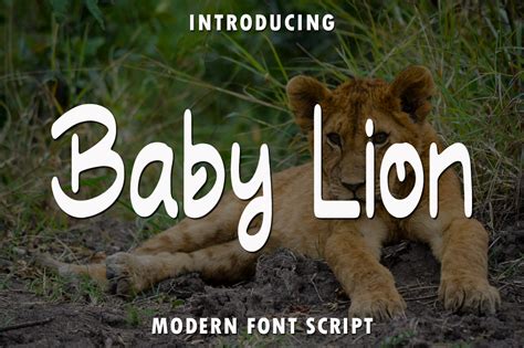 Baby Lion Font By Rangkaiaksara · Creative Fabrica
