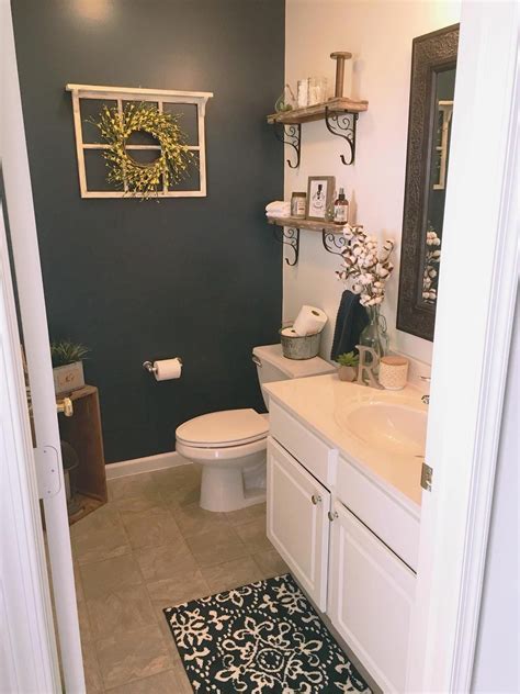 Dark Blue Accent Wall 29 Guest Bathroom Ideas To ‘wow Your Visitors