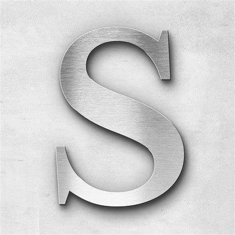 Metal Letter S Uppercase Serif Series
