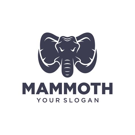 Mammoth Head Logo Design Vector Template 7619545 Vector Art At Vecteezy