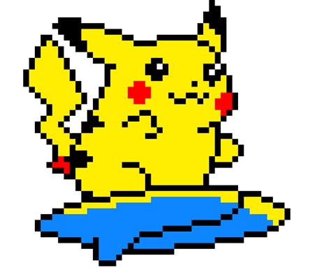 Surfs Up Pikachu Pixel Art Maker