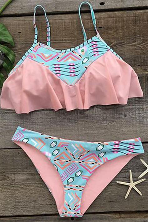 Cupshe Summer Lemon Falbala Bikini Set Bathing Suits Swimwear Bikini