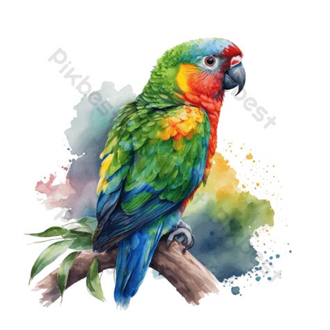 Parrot Watercolor Illustration Png Png Images Png Free Download Pikbest