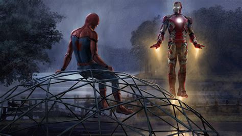 3840x2160 Iron Man And Spiderman 5k Artwork 4k Hd 4k