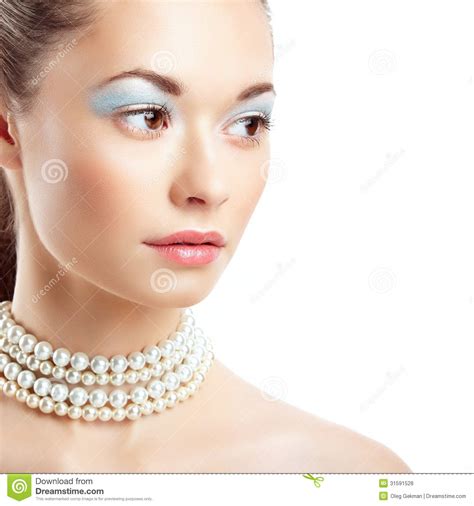 Beautiful Woman Face Perfect Makeup Royalty Free Stock